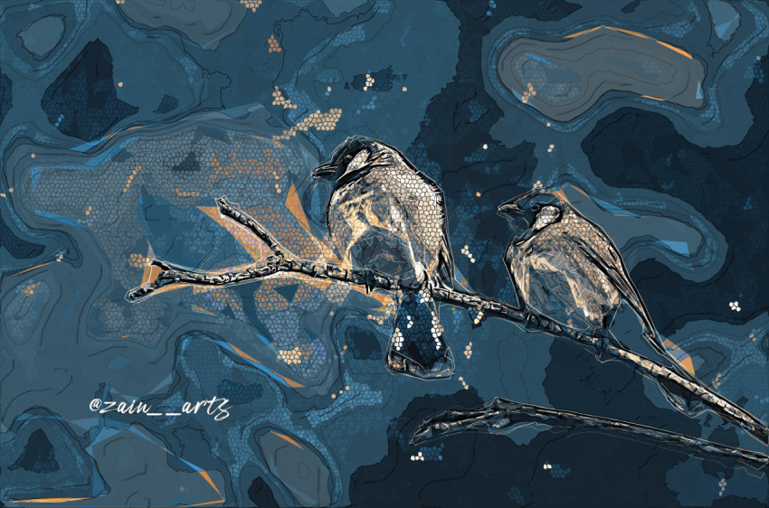 abstract bird paining art