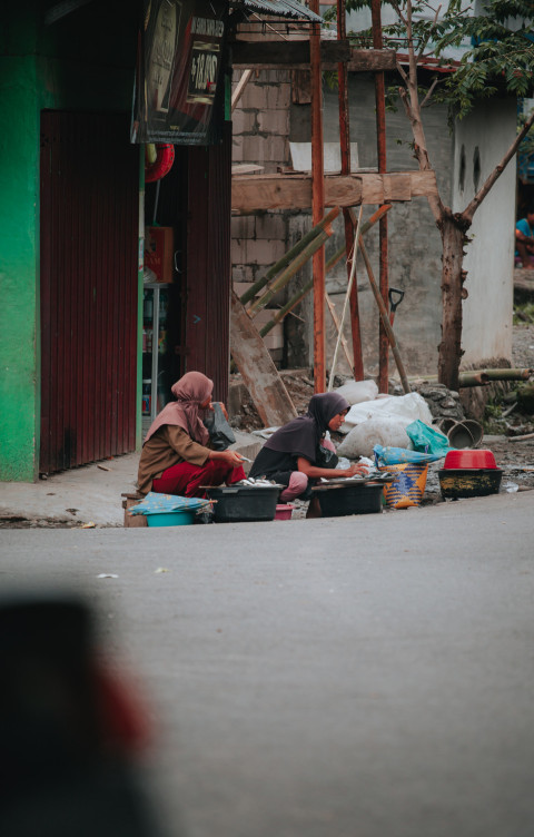 Fish Seller on the Roadside