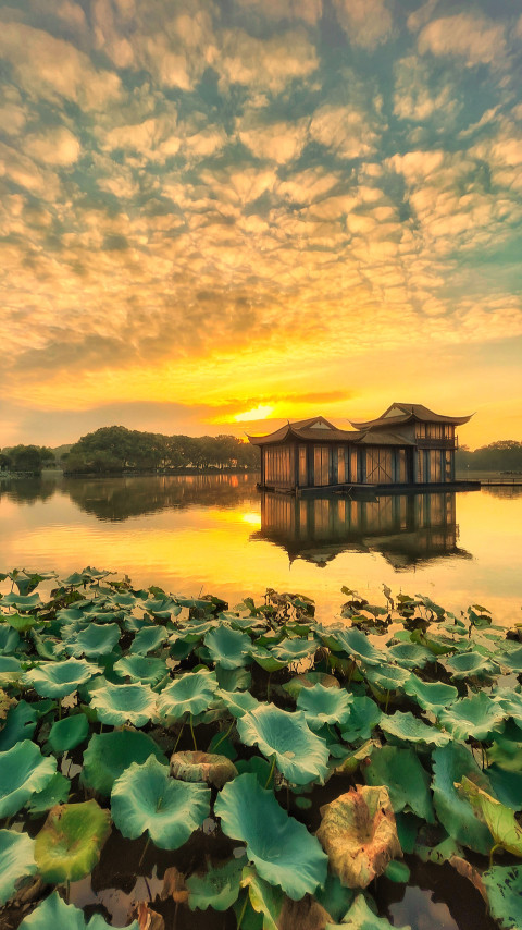 Sunrise in West Lake China