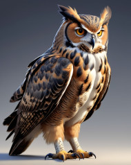 A stunning photograph of a majestic great Owl