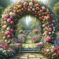 Blooming Garden Archway: A Floral Entrance