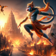 Hanuman and the Burning Lanka