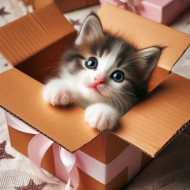 Kitten in a Box: Peek-a-Boo Play