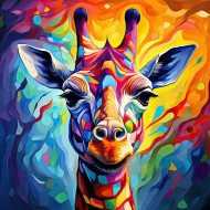 Multi colored Giraffe