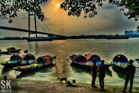 SUNSET AT GANGA GHAT