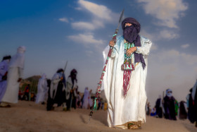 Tuareg Warrior in Traditional Festival Attire